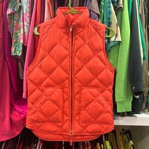 J. Crew peach puffy vest